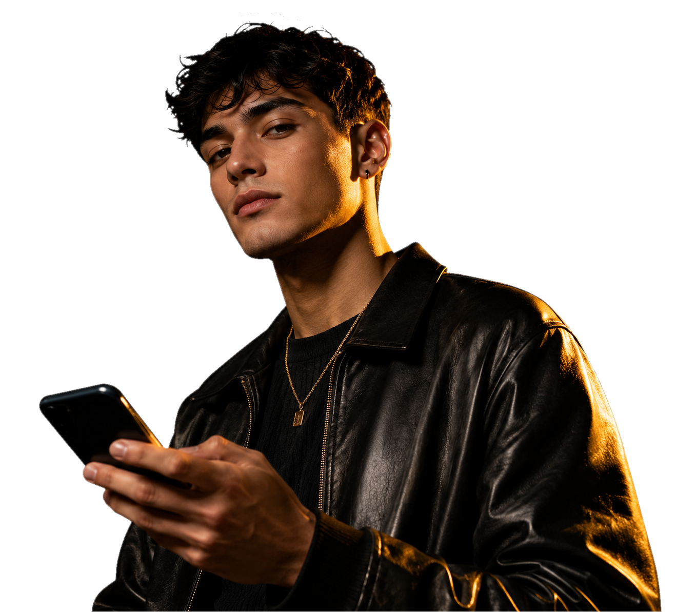 EXUNU trader holding a phone